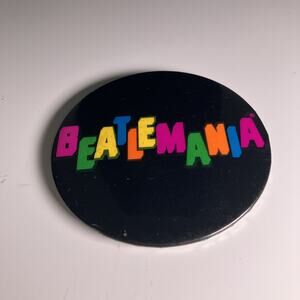 VTG Beatles Pin: Beatlemania 3.5" Button N.G. Slater Corp. From Broadway show